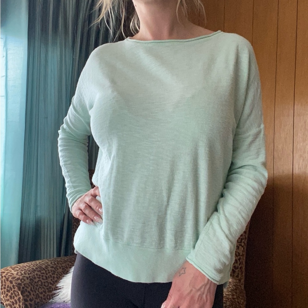 Vince Camuto pastel mint green light weight cotton sweater